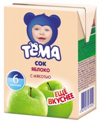 Сок Тёма яблоко с мякотью с 6 мес 200 мл