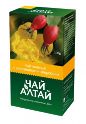 Чай 100 г Чай Алтай зеленый с шиповником и зверобоем
